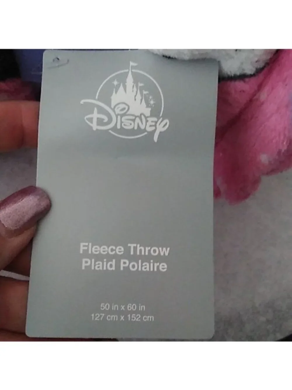 Disney Store Minnie Mouse Sparkle Threads Throw Blanket, 50